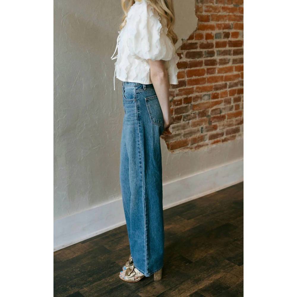 Just Black Women's Straight Leg Jeans - Denim Blue - Picture 3 of 4